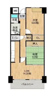 デイグラン鶴見EAST【7階】の間取り