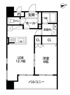TRIBUTE元浜【3階】の間取り