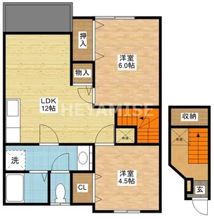 フォレストB【2階】の間取り