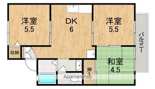セジュール高の原C【2階】の間取り