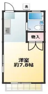 石道ハイツB【1階】の間取り