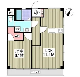 山栄ハイツ【3階】の間取り