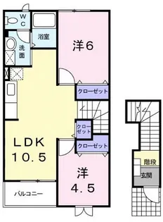 プレーヌ・グラシュー【2階】の間取り