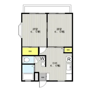ハイツサンハマダ【2階】の間取り