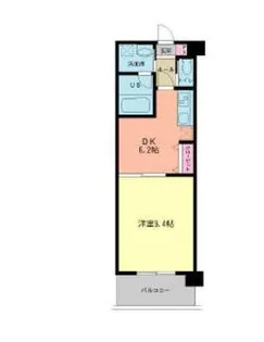 レジデンス金池【6階】の間取り