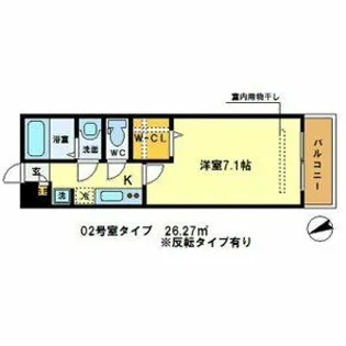 クレール北白川【1階】の間取り