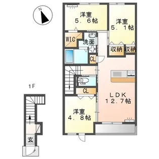 プレステージ【1階】の間取り