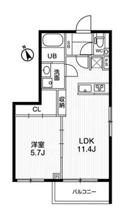 モアリッシェル代官山青葉台【2階】の間取り