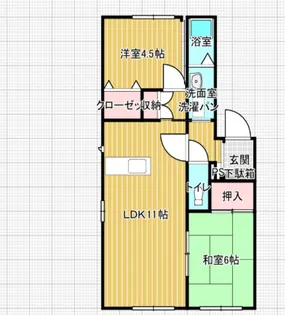 アイリスA棟【1階】の間取り