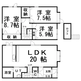 セルシオ駒場3号館【1階】の間取り