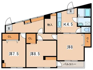 ハウスK【2階】の間取り