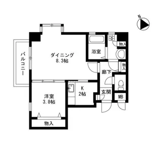 OZAREA一之江1【3階】の間取り