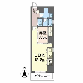 WORLD FLAG MEIEKI【2階】の間取り