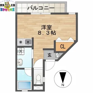 ペッシェハウス【3階】の間取り