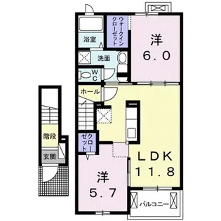 セレノカーサOMI III【2階】の間取り
