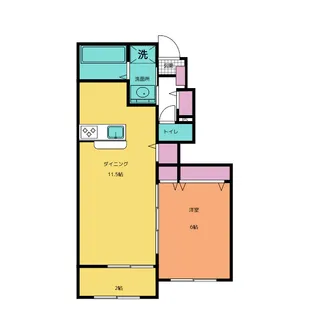 プラティーヌ・アン【1階】の間取り