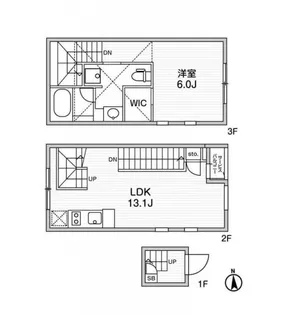 ルクレ自由が丘【1階】の間取り
