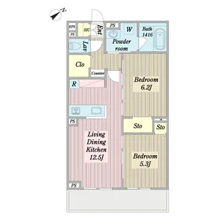 グラングレース調布【2階】の間取り