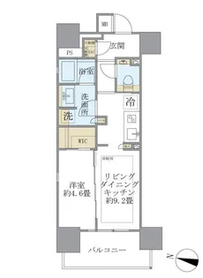 Brillia四谷三丁目【8階】の間取り