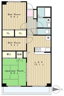 レスポワール海老名【6階】の間取り