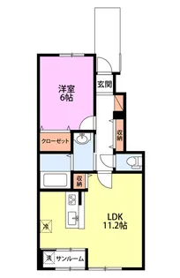 ボンモマン千鳥ヶ丘【1階】の間取り