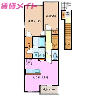 フェリシアス II【2階】の間取り