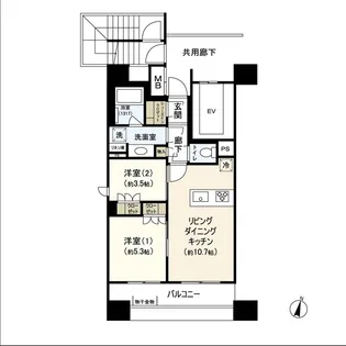 パークアクシス仙台西公園【9階】の間取り