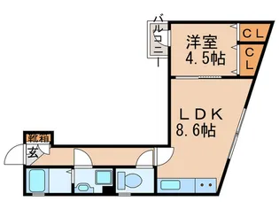 オークレスト金町【1階】の間取り
