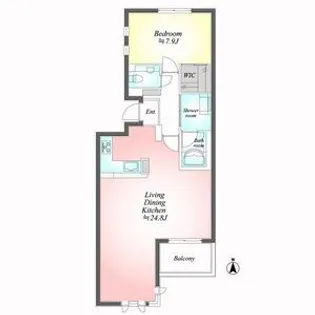 グリーンコート広沢【1階】の間取り