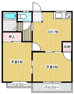 アップルハイツ【1階】の間取り