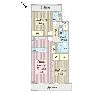 ラヴィエール【3階】の間取り