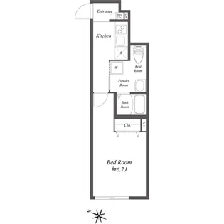 ソルナクレイシア池袋【1階】の間取り