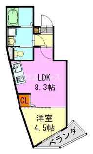 みなも本千葉【5階】の間取り