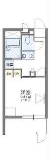 レオパレスクララ九条【1階】の間取り