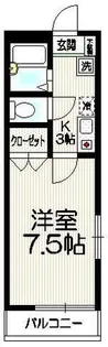 カーサフォレストーネ中野坂上【1階】の間取り