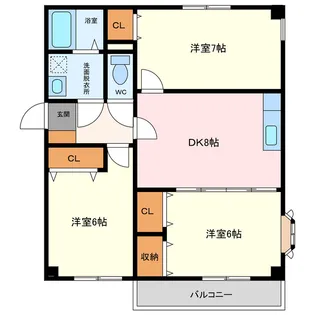 ハッピーウエスト【2階】の間取り