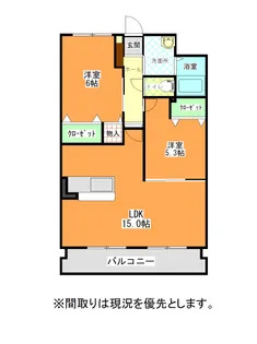 ラ・セゾン・クレール【5階】の間取り