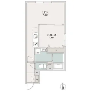 ミハス蓮根【1階】の間取り