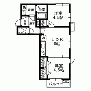 プリムラ【2階】の間取り
