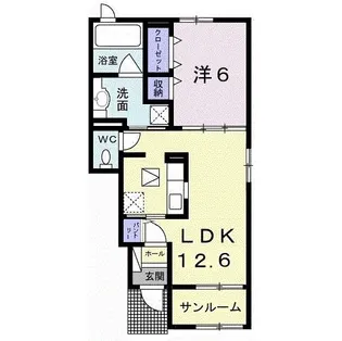 ルポゼA【1階】の間取り