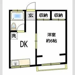 若木グランドコーポ【1階】の間取り