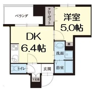 グランテージ難波西【10階】の間取り