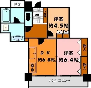 ウェルタワー深川【5階】の間取り