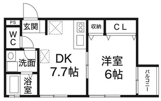 トラスティ本町【1階】の間取り