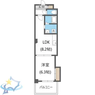 ノースマンション桑園【3階】の間取り