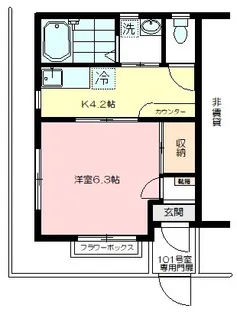 ウッディハウス【1階】の間取り