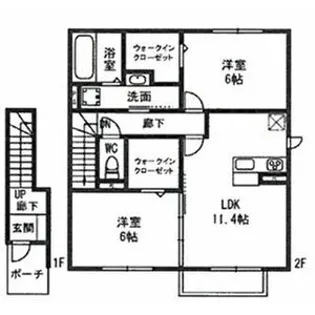 メゾンプルメトウス01・02棟【2階】の間取り