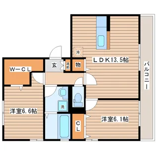 RUPOSE III【2階】の間取り
