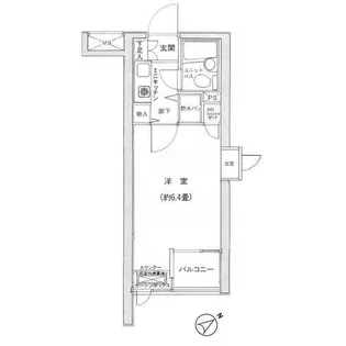 ワイライフ二子玉川【4階】の間取り