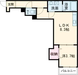 Wisteria折尾【3階】の間取り